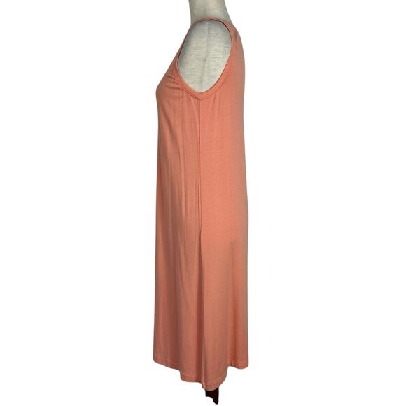 Tommy Bahama Dress Women Small Coral Peach Jersey Knit Shift Tank Coverup Beach - Picture 2 of 11